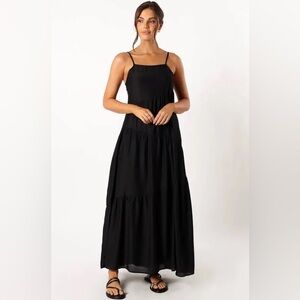 Black petal & pup Bennie midi dress